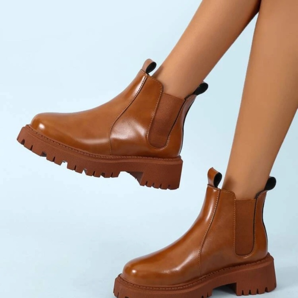 Tan booties